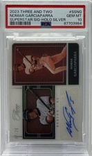 Nomar Garciaparra Auto PSA 10 -2023 Panini Three and Two ‘Silver’ /25 -Red Sox