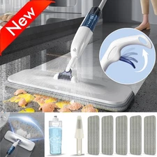Spray Wet Mops for Hardwood Floor Cleaning Flat Mop with Sprayer 5 Washable Pads