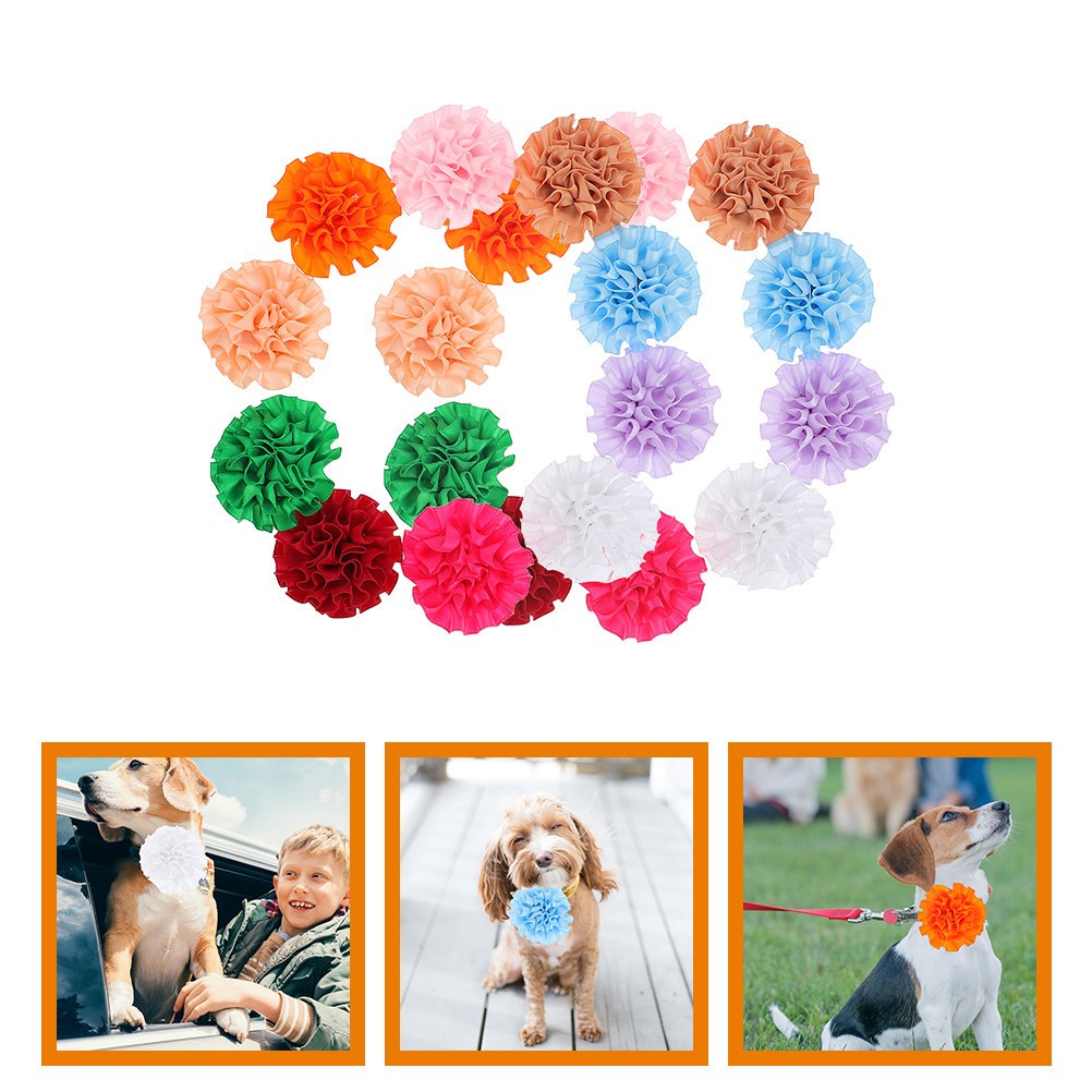 20 Pezzi Copricapo per Animali Domestici Collare per Cani Accessori Fiori Accessori Fiori foto 6