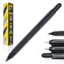 USA 9-in-1 Tool Mechanical Pencil in Black – Multifunctional Pencil with Styl...