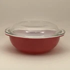1950s Vintage Pink Flamingo PYREX 024 2Qt Round Casserole Dish Bowl WITH LID