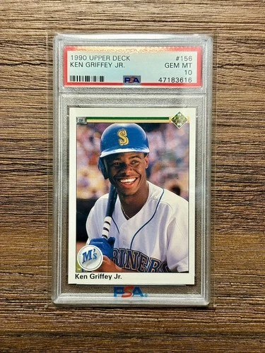 1990 UPPER DECK #156 KEN GRIFFEY JR. PSA 10 MARINERS HOF