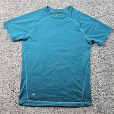 Janji Shirt Men's Small Blue Helio Tech T Shirt Short Sleeve Performance Running