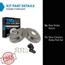 TRQ Rear Ceramic Brake Rotor Pad Set Buick LaCrosse Regal Malibu 11-17