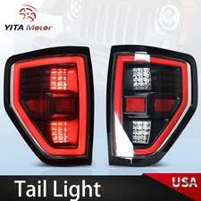 Black Clear Led Tail Light Brake Lamps Pair for 2009-2014 Ford F150 F-150 Pickup
