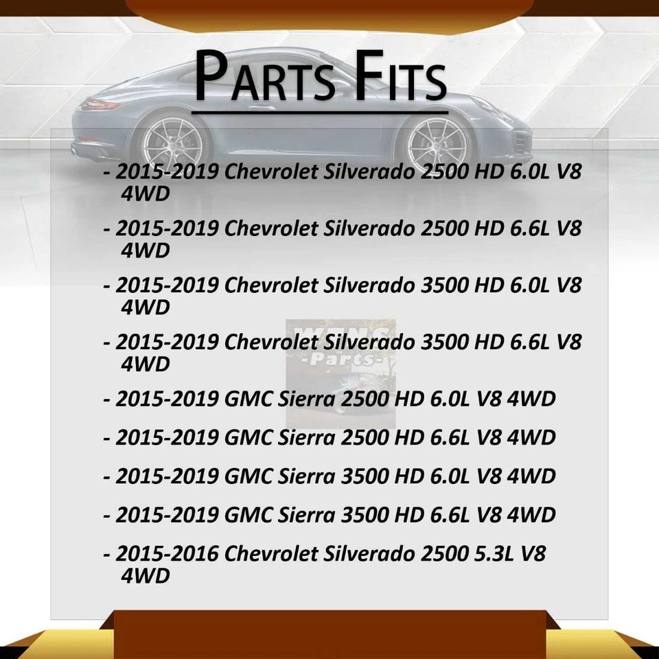 2x Conjunto de juntas CV delanteras para GMC Sierra 3500 HD 2015-2019 6,0 L 4x4 Foto 2 de 3