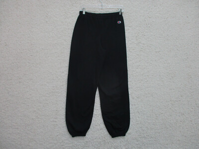 Champion Pants Large Youth Black Jogger Sweatpants Logo Stretch ECO Gym  Boys YL