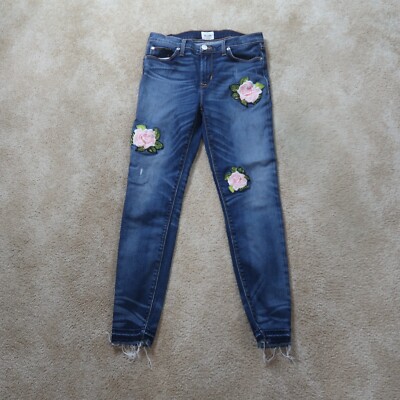 Hudson Mid Rise Skinny Jeans women's 28 Stretch Blue Denim Jeans
