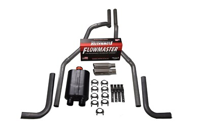15-18 Chevy GMC 1500 2.5'' Dual Exhaust Flowmaster Super 40 Side Ex Clamp on Tips