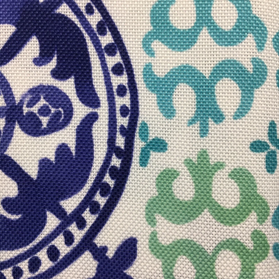 Fiesta Geometric Tablecloth Indoor Outdoor Turquoise Blue Green Summer 60x102 - Image 4 of 4