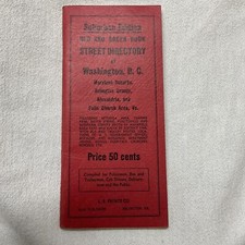 Washington D C  Vintage Street Directory Suburban Edition L.B. Prince Company