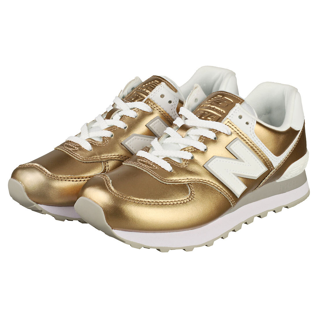 New Balance 574 Womens Gold Fashion Sneakers - 7 US | eBay