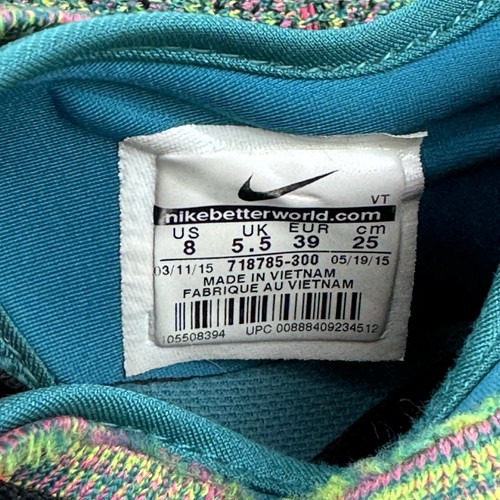Womens Nike Free TR 5.0 Flyknit Green Athletic Training Shoes Sneakers Size 8 - Picture 9 of 9