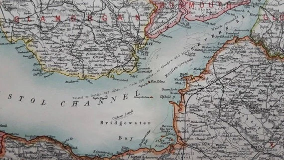 Mapa Somerset 1894. Taunton, Weston Super Mare, Wells, Bridgewater. mapa victoriano Foto 4 de 4