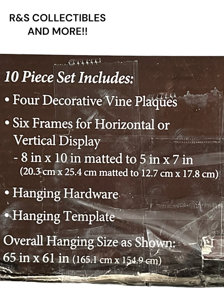 Conjunto de quadro e videira Wall Solutions, conjunto de 10 peças - Imagem 2 de 4