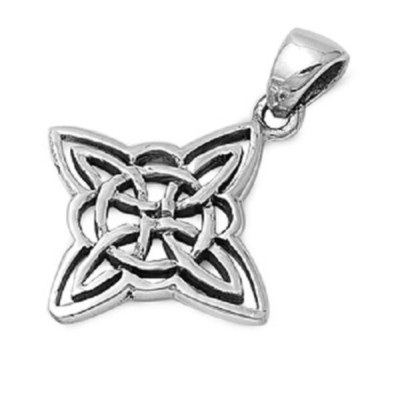 Silver Cross Celtic Pendant Sterling 925 Charm 27mm Handmade Irish ...