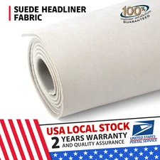 Beige Suede Headliner Fabric Material 79"x60" Car Interior Roof Liner Upholstery