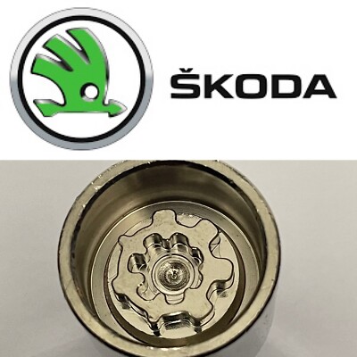 SKODA VERRIEGELUNGSRADMUTTER SCHRAUBENSCHLÜSSEL HAUPTSCHLÜSSELENTFERNER - BUCHSTABE F 766 Code