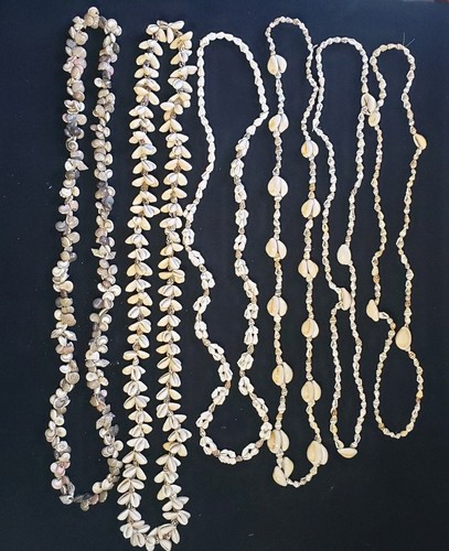 Hawaiian Shells Jewelry Lot Of 7 Puka Snail Shell Necklaces Hilo Hattie's Beachy