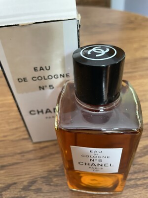 New in Box Rare CHANEL N°5 Eau De Cologne 75° Gold Seal 8 Ounces