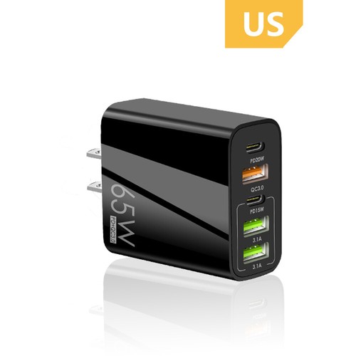 65W 5USB Type C Fast Wall Charger PD QC3.0 Adapter For MacBook Samsung - Zdjęcie 14 z 23