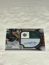 2021 Topps Tribute Trevor Story Green Monster Wall Graphs Auto 7/10 Rockies SOX
