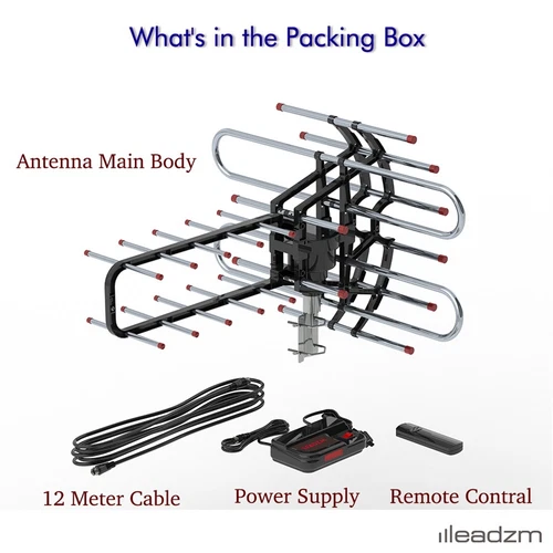 990 Miles Outdoor 1080P Amplified TV Antenna HD TV 36dB Rotor 360° UHF/VHF HDTV - Picture 4 of 12