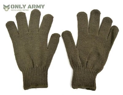 Belgian Army Soft Wool Blend Gloves Winter Utility Knitted Gloves Outdoor Work