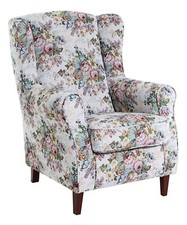 Max Winzer ~ Ohrensessel Luke ~ Ohrenbackensessel ~ Sessel Blütenmuster Jacquard