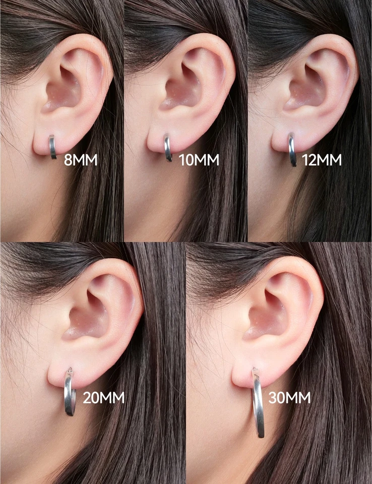 G23 Puro Titanio Hipoalergénico Suave Anillo Circular Mujer Pendientes Foto 3 de 4