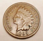 1895 P Indian Head Cent Penny  *F - FINE*  **FREE SHIPPING**