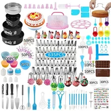 Cake Decorating Kit635 Pcs Decorating Supplies With 3 Springform Pan Sets Ici...