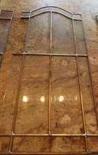 PARTIAL VTG Beveled Clear Glass Leaded Arch Window Architectural Salvage