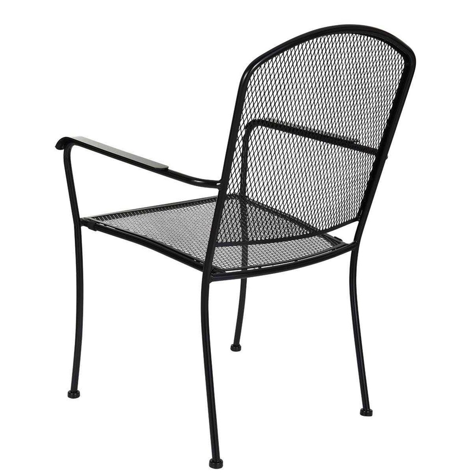 Modesto Black Wrought Iron Patio Chair eBay