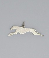 Satinierter SilberanhäNger Mit Der Silhouette Eines Greyhound-Rennhundes Luce