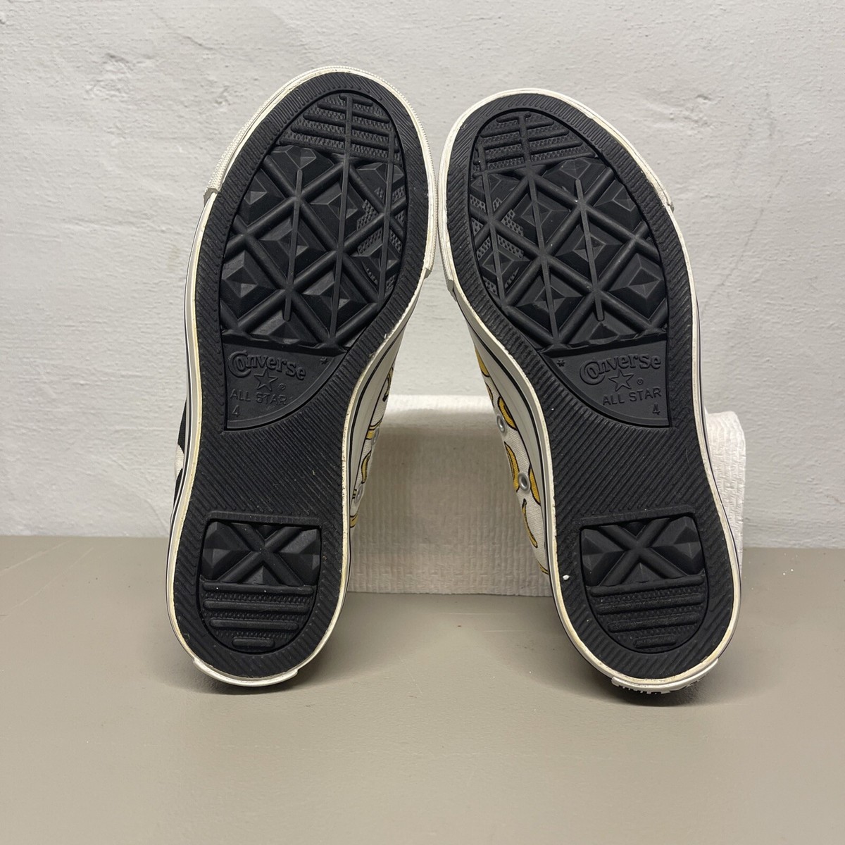 Banksy Thinker Monkey Bananas Desing Canvas Hi-Top Converse 