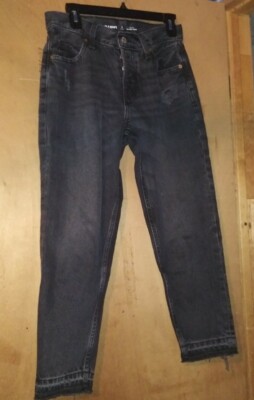 Old Navy High Rise Slouchy Taper Black Ladies Jeans Size Petite