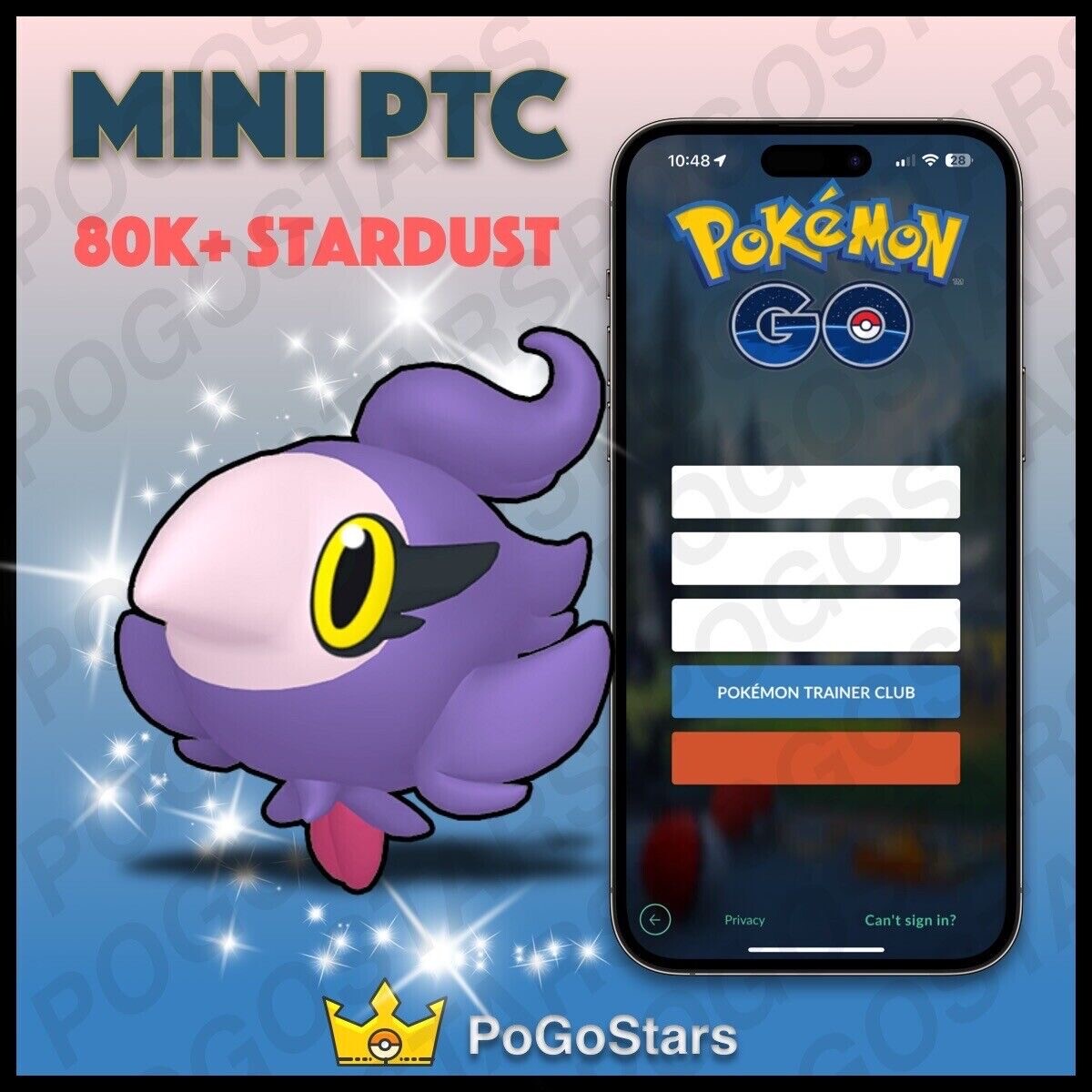 Pokémon PTC Go - Shiny Spritzee - 80K Stardust✨Read Description