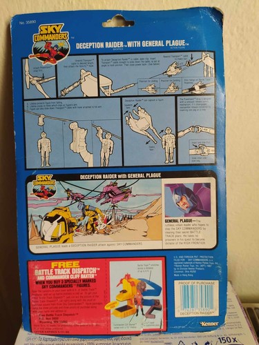 Sky Commanders Deception Raider 1987 con General Plague Kenner nuevo en caja - Imagen 4 de 7