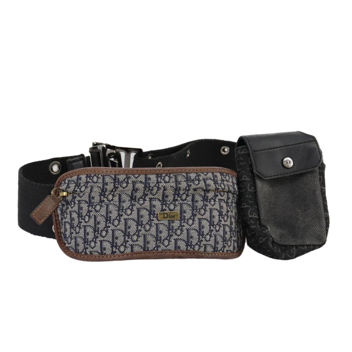 Sac pochette toile beige Dior Trotteur authentique