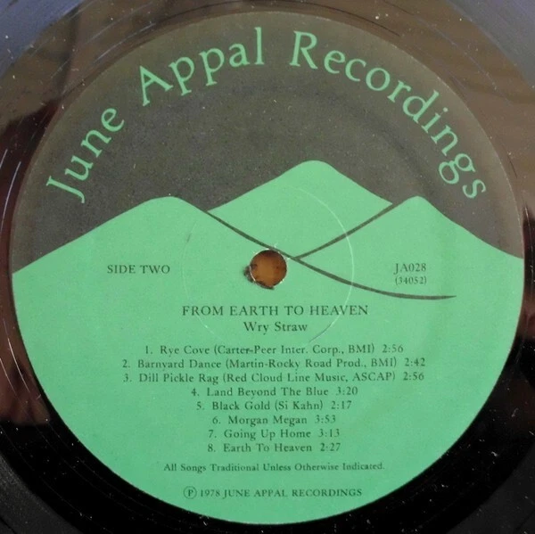 WRY STRAW From Earth To Heaven 1978 Vinyl LP June Appal Recordings JA028/VG++VG+ - Imagem 4 de 4