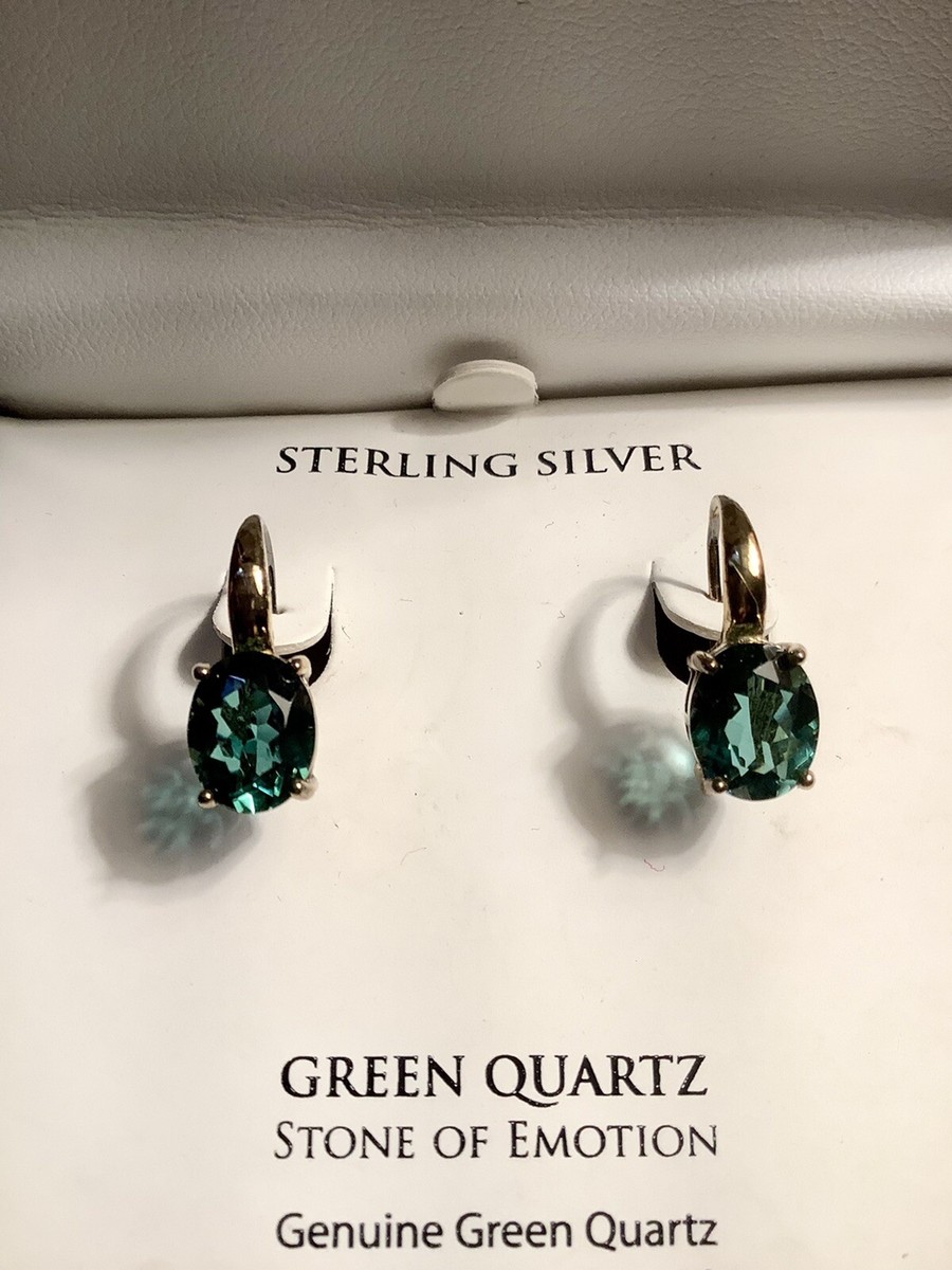 Green Quartz Long Drop Earrings 14k Gold-plated Silver Green Quartz Long Drop Earrings 14k Gold-plated Silver