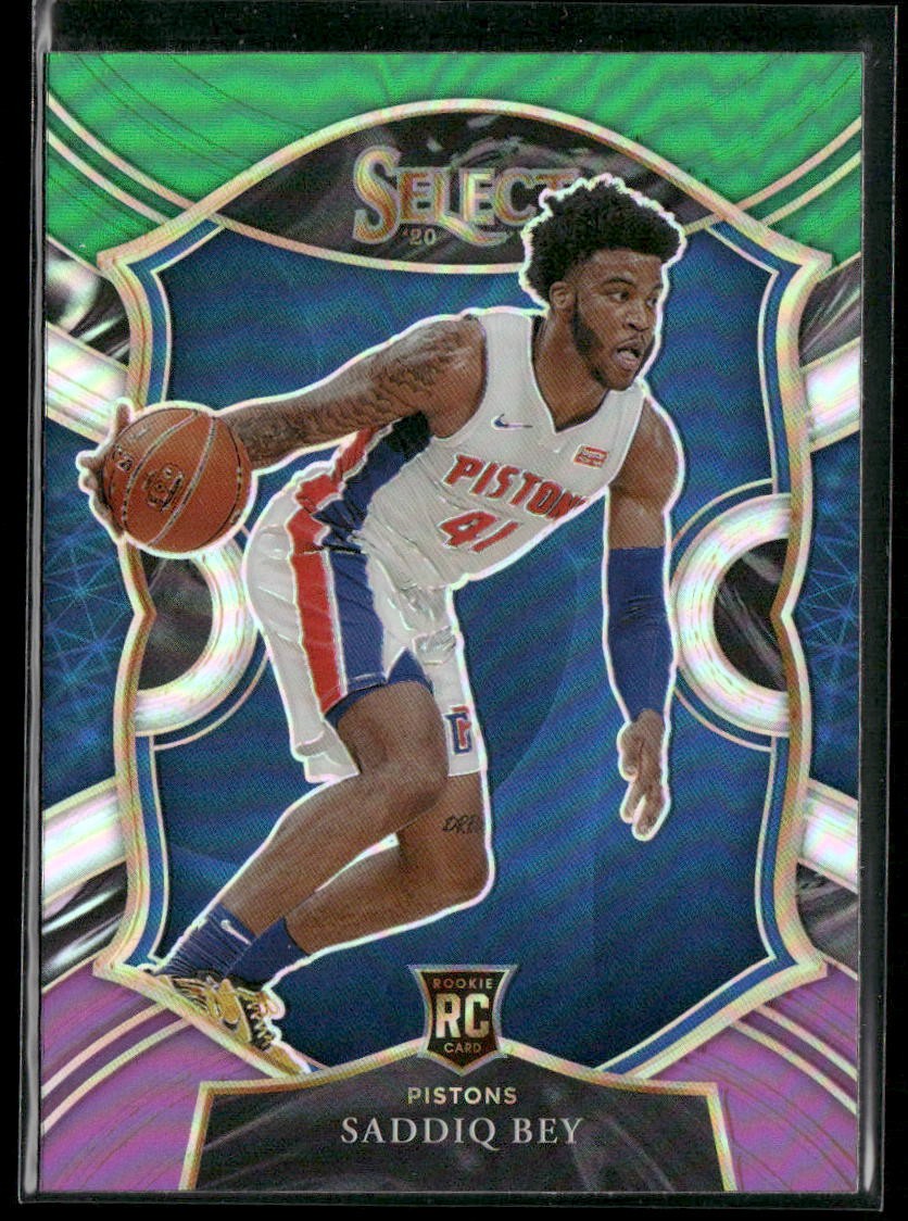Saddiq Bey 2020-21 Panini Select #79 RC Tri-Color Prizms Detroit Pistons