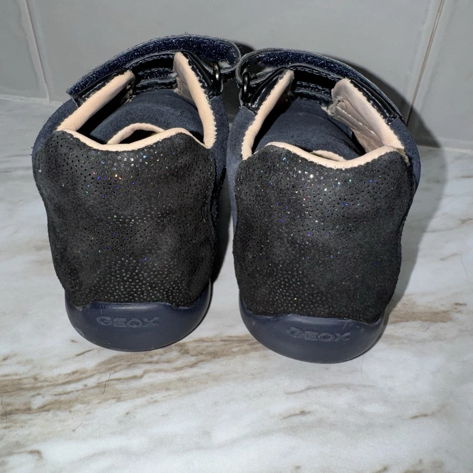 Zapatos de bebé Geox Kaytan azul marino gamuza primeros pasos pedrería Foto 4 de 4