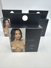 3X NIP BE WICKED Nude Paulette Round Set Nipple Covers Pasties Self Adhesive