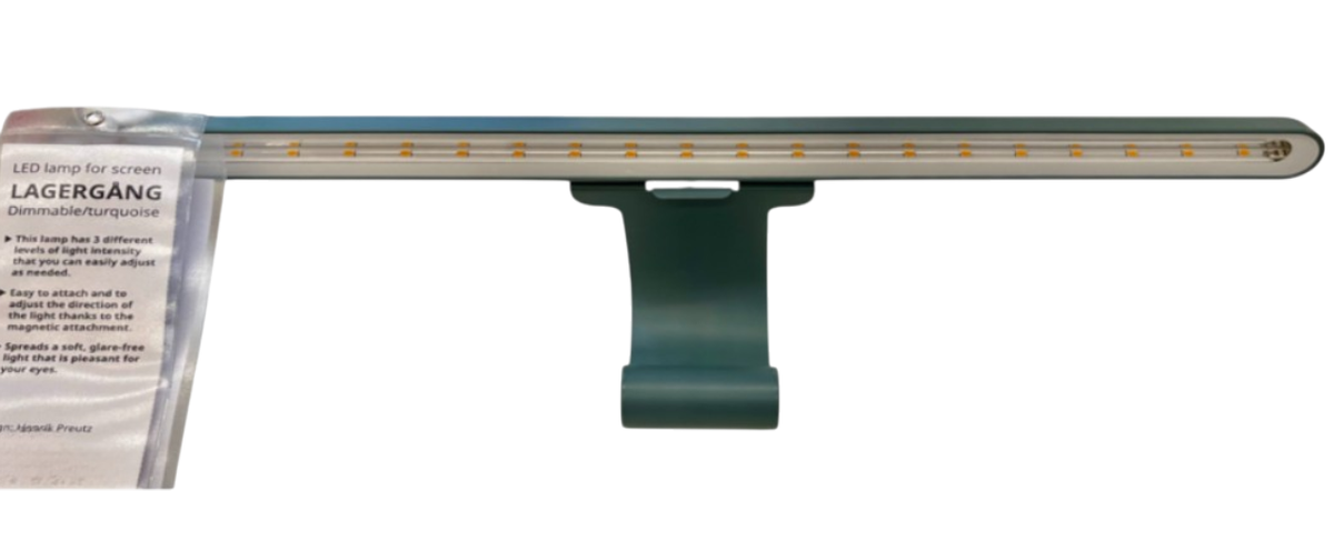 New IKEA LAGERGANG Turquoise Led Lamp for Screen 40 cm (15 ¾