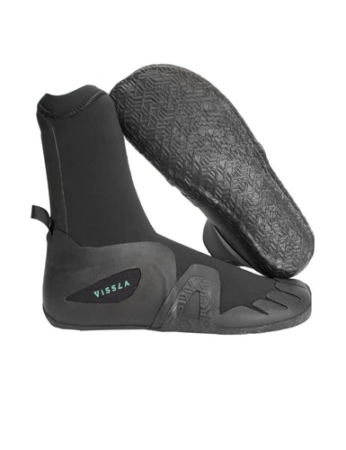 Vissla 7 Seas 5mm Round Toe Wetsuit Boots - Black - Picture 1 of 4