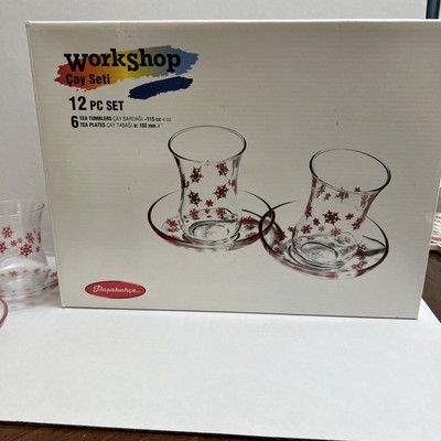 Pasabahce Turskish Tea Glasses Cay Seti Set Of Six In Box