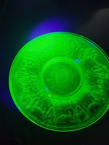 5 Anchor Hocking Cameo Ballerina Green Depression Glass 6.25" Plates UV