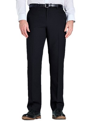 Klassische Herrenhose mit schrägen Taschen vorne flach pflegeleicht bügelfrei &